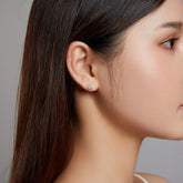 Petite Gold Triangle Stud Earrings